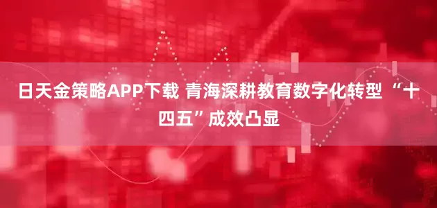 日天金策略APP下载 青海深耕教育数字化转型 “十四五”成效凸显
