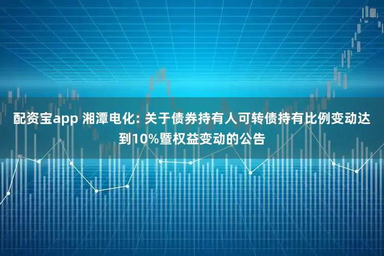 配资宝app 湘潭电化: 关于债券持有人可转债持有比例变动达到10%暨权益变动的公告